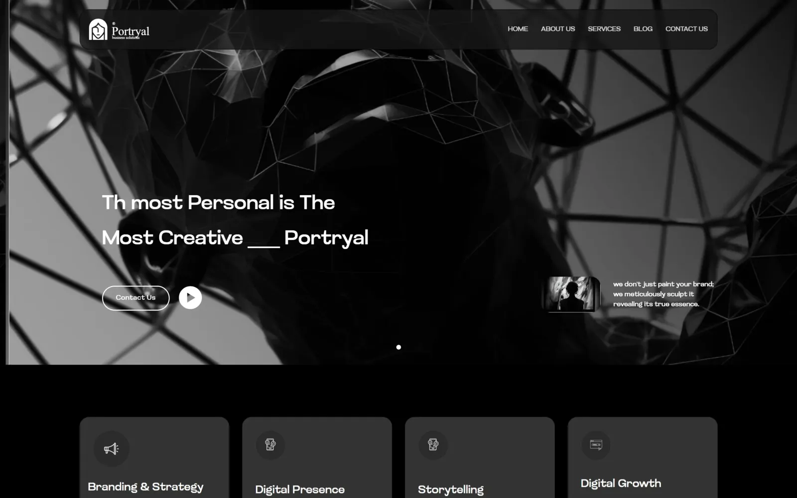 Portryal — موقع وكالة إبداعية